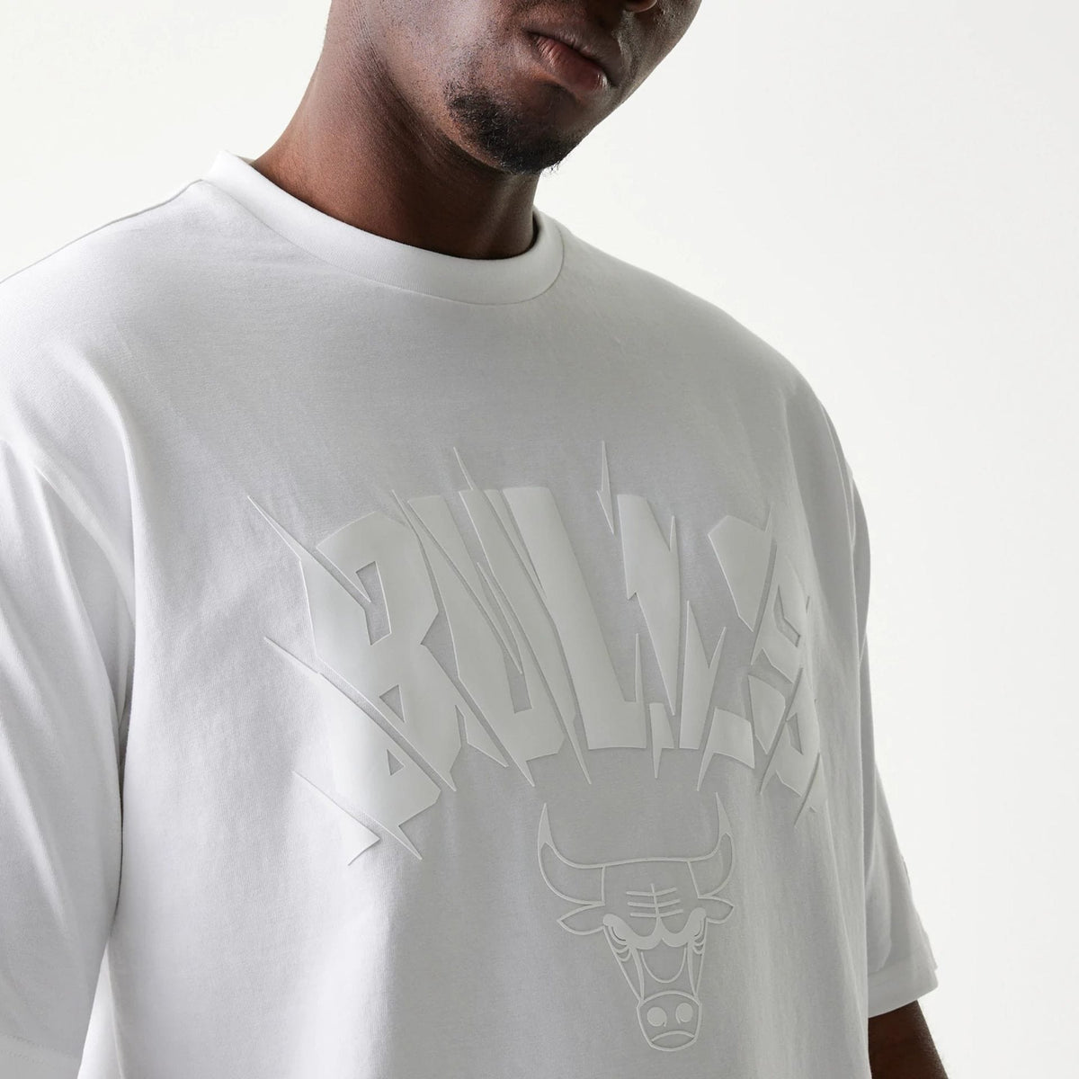 Chicago Bulls NBA White Oversized T-Shirt-klyvox