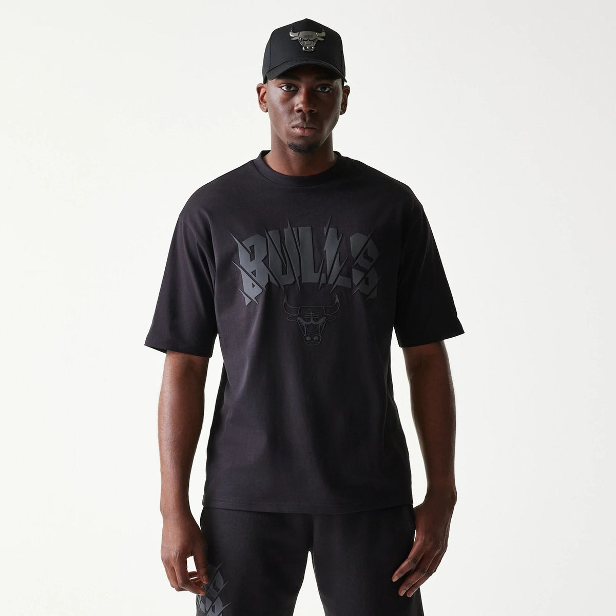 Chicago Bulls NBA Black Oversized T-Shirt-klyvox