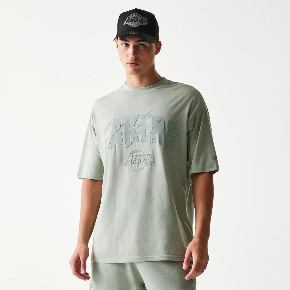 LA Lakers NBA Pastel Green Oversized T-Shirt-klyvox