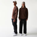 New Era Script Waffle Brown Crew Neck Sweater-klyvox