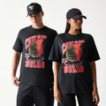 Chicago Bulls NBA Ball Graphic Black T-Shirt-klyvox
