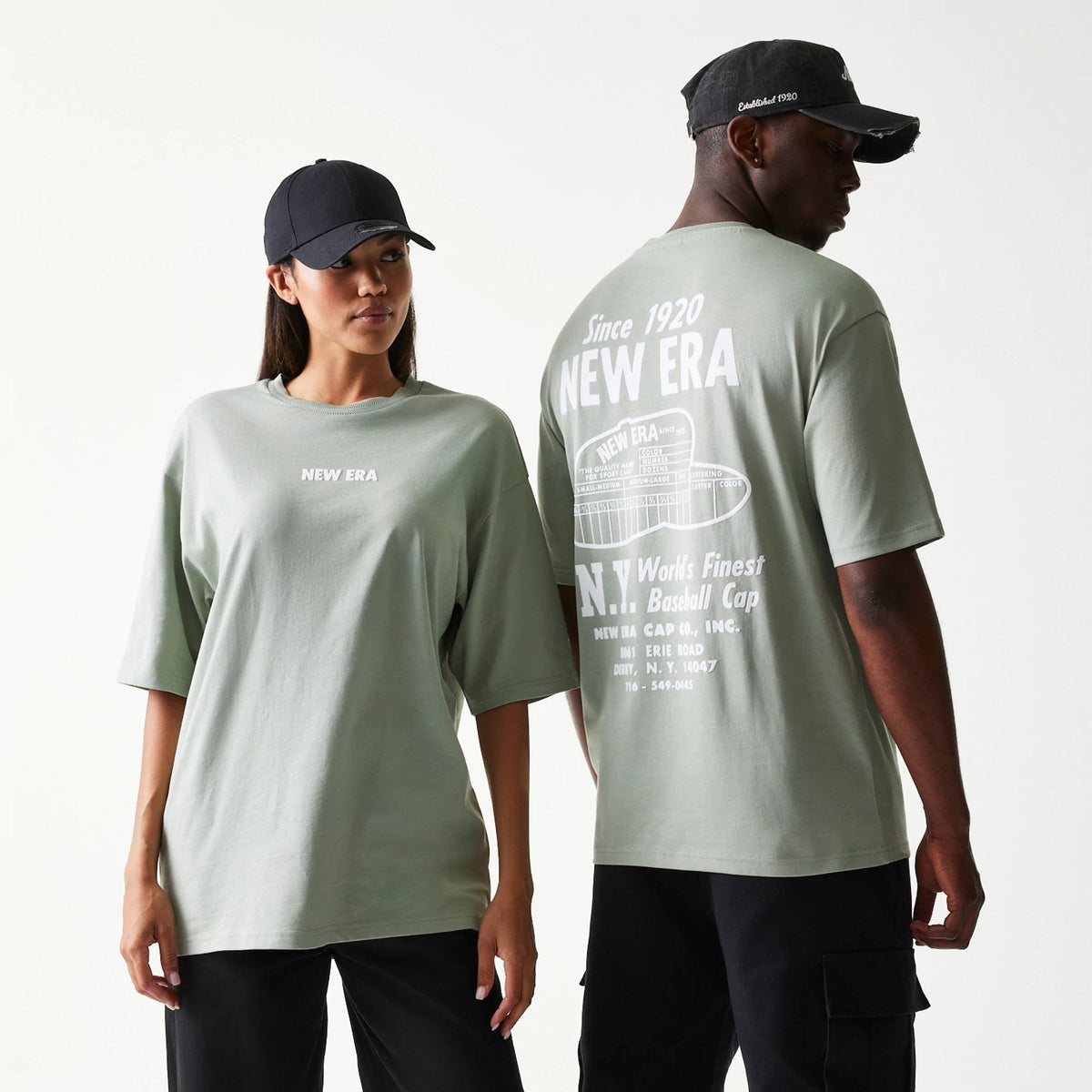 New Era Graphic Pastel Green Oversized T-Shirt-klyvox