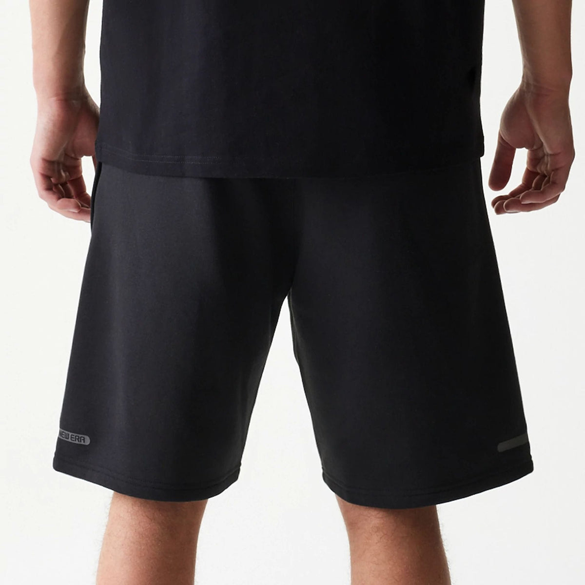 New Era Tech Black Shorts-klyvox