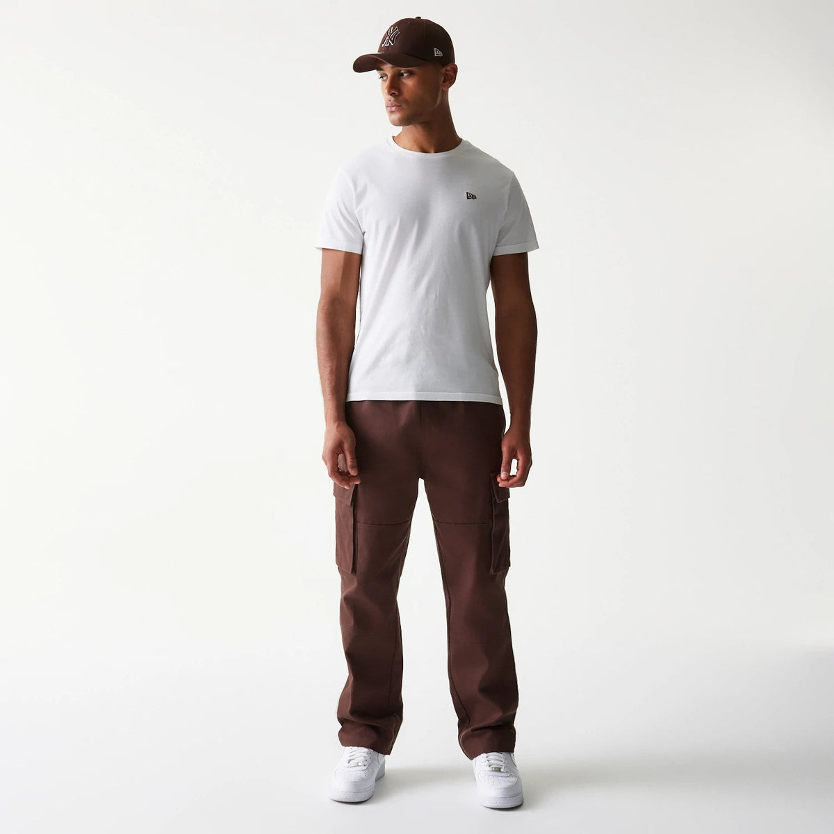 New Era Brown Straight Leg Cargo Joggers-klyvox