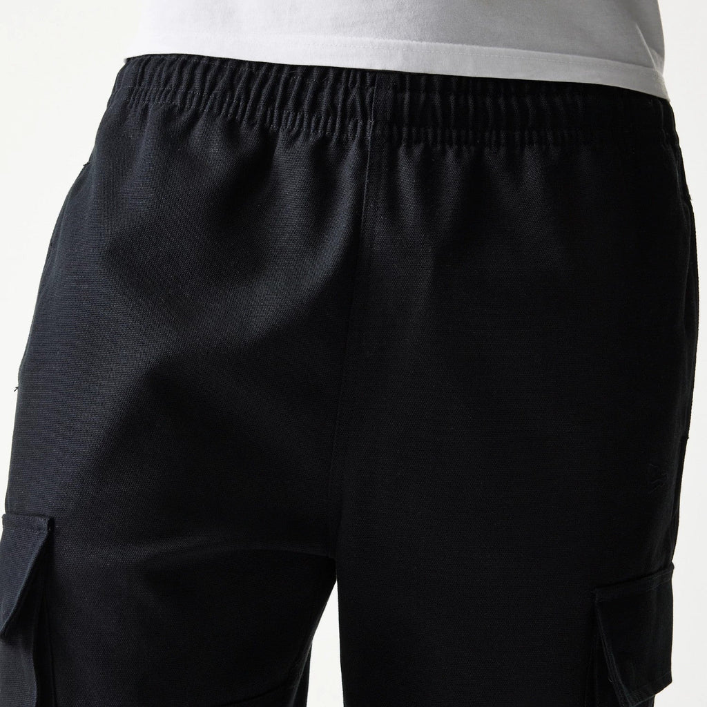 New Era Black Straight Leg Cargo Joggers-klyvox