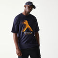 New Era Baseball Player Graphic Navy Oversized T-Shirt-klyvox