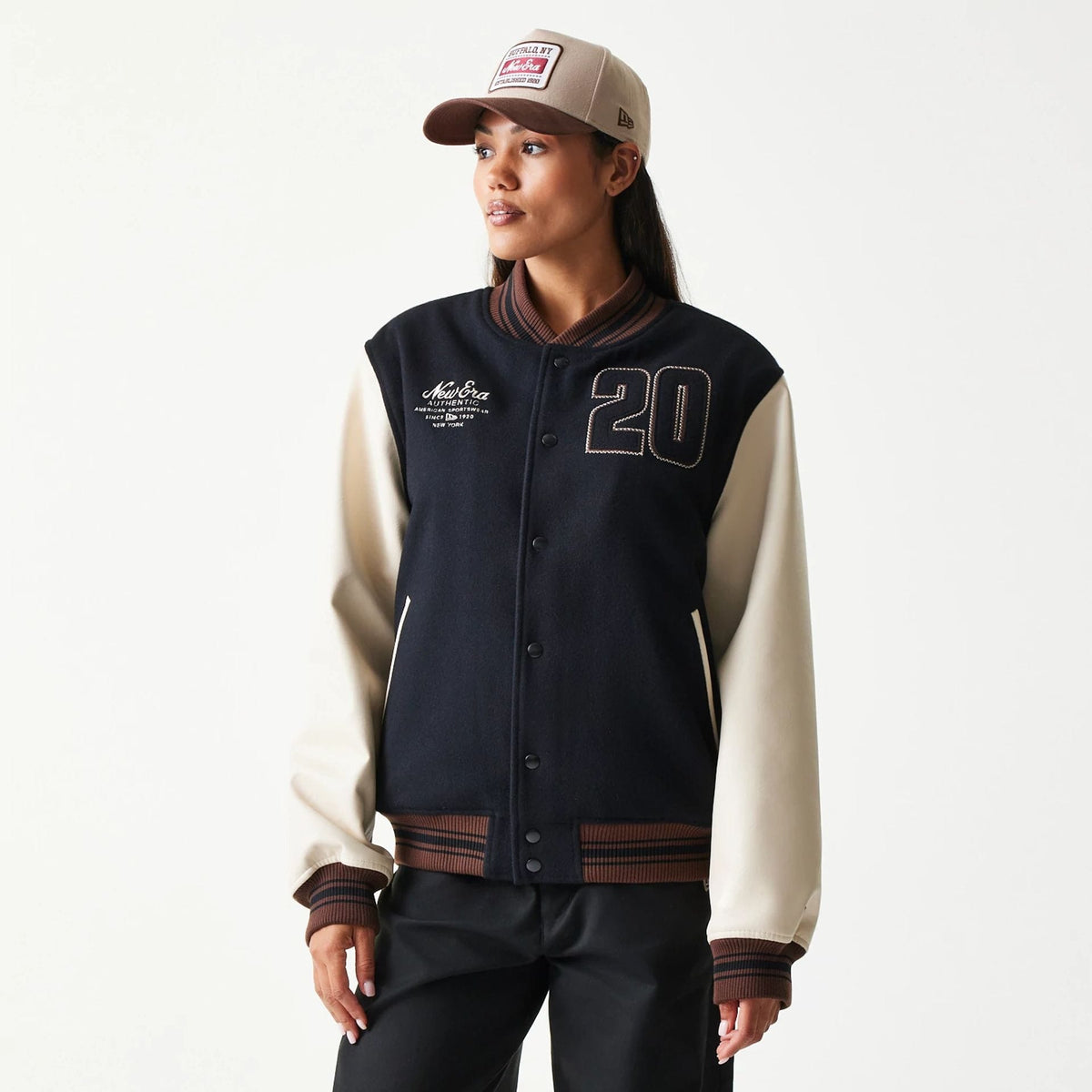 New Era Varsity Black Jacket-klyvox