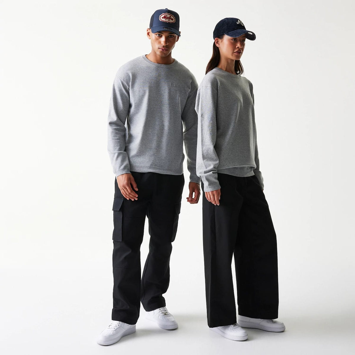 New Era Essential Flag Grey Knitted Sweater-klyvox