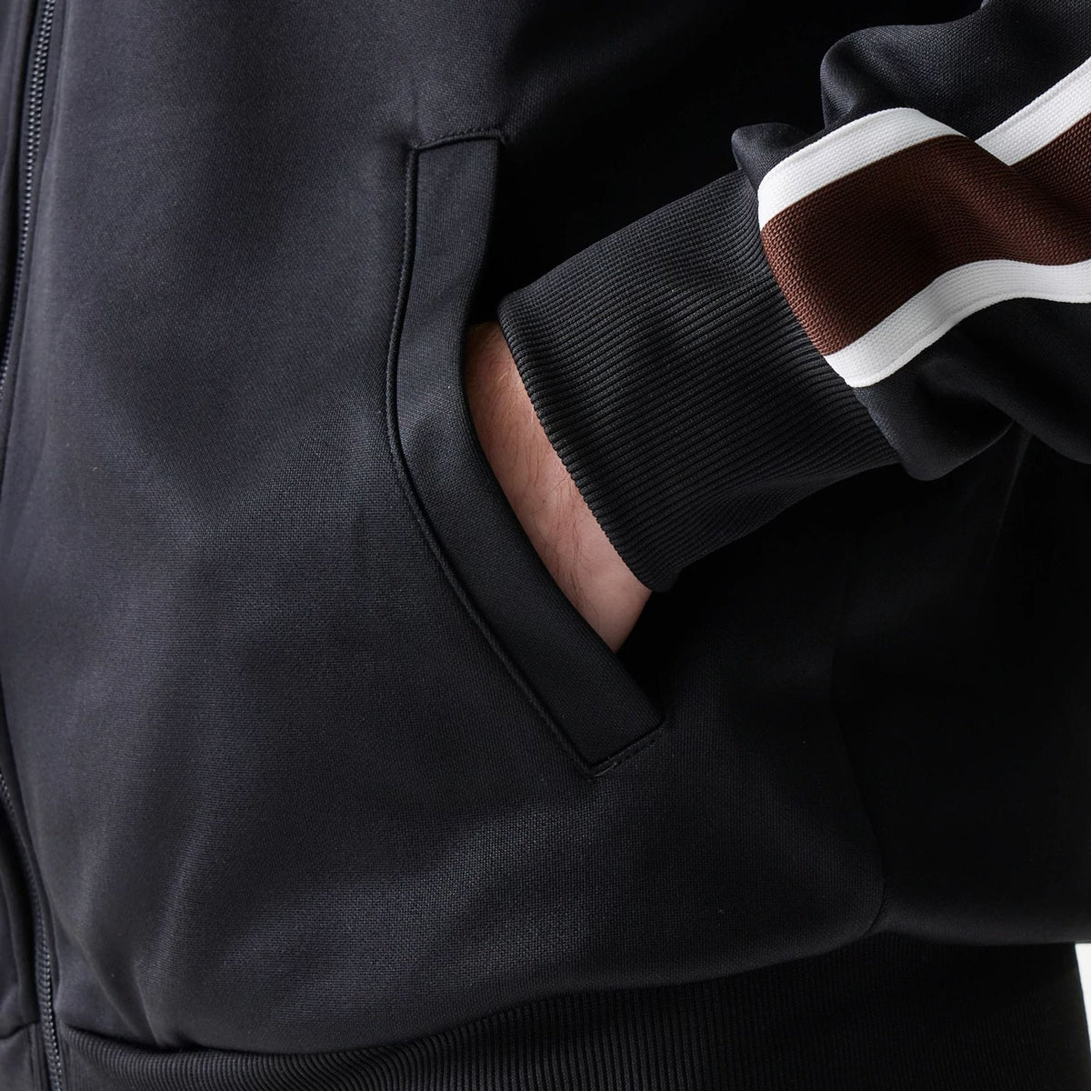 New Era Script Black Track Jacket-klyvox
