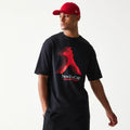New Era Baseball Player Graphic Black Oversized T-Shirt-klyvox