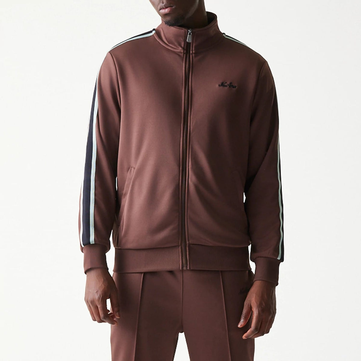 New Era Script Brown Track Jacket-klyvox