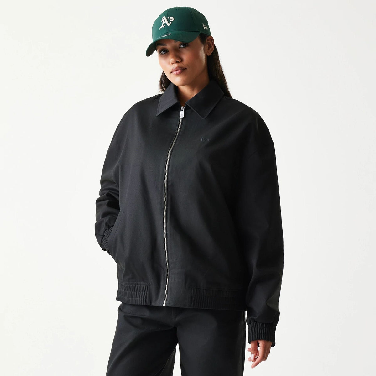 New Era Collared Black Jacket-klyvox