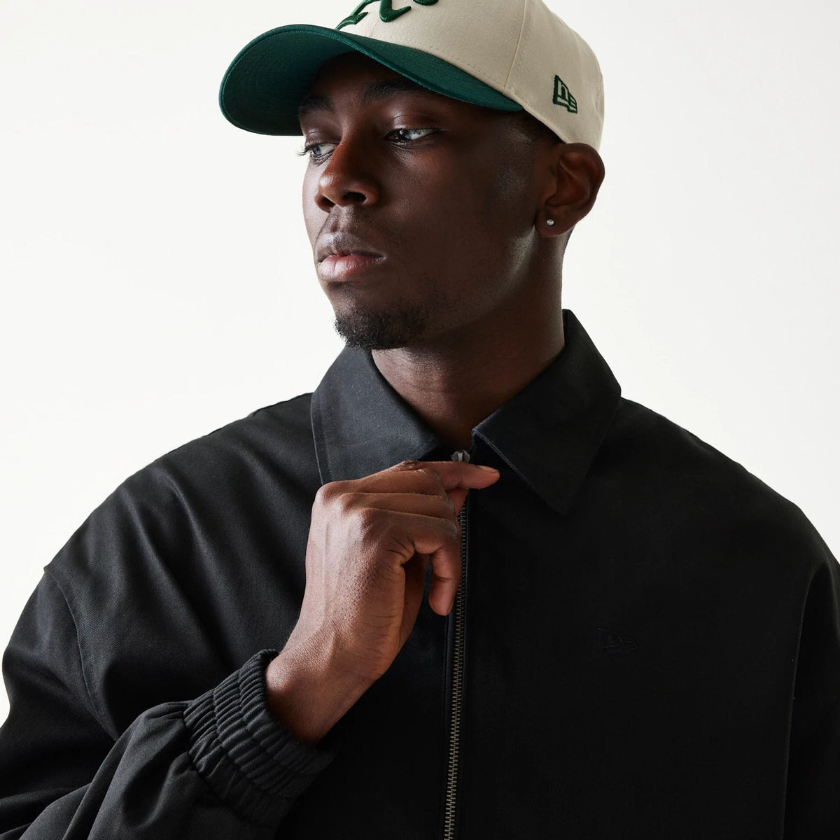 New Era Collared Black Jacket-klyvox