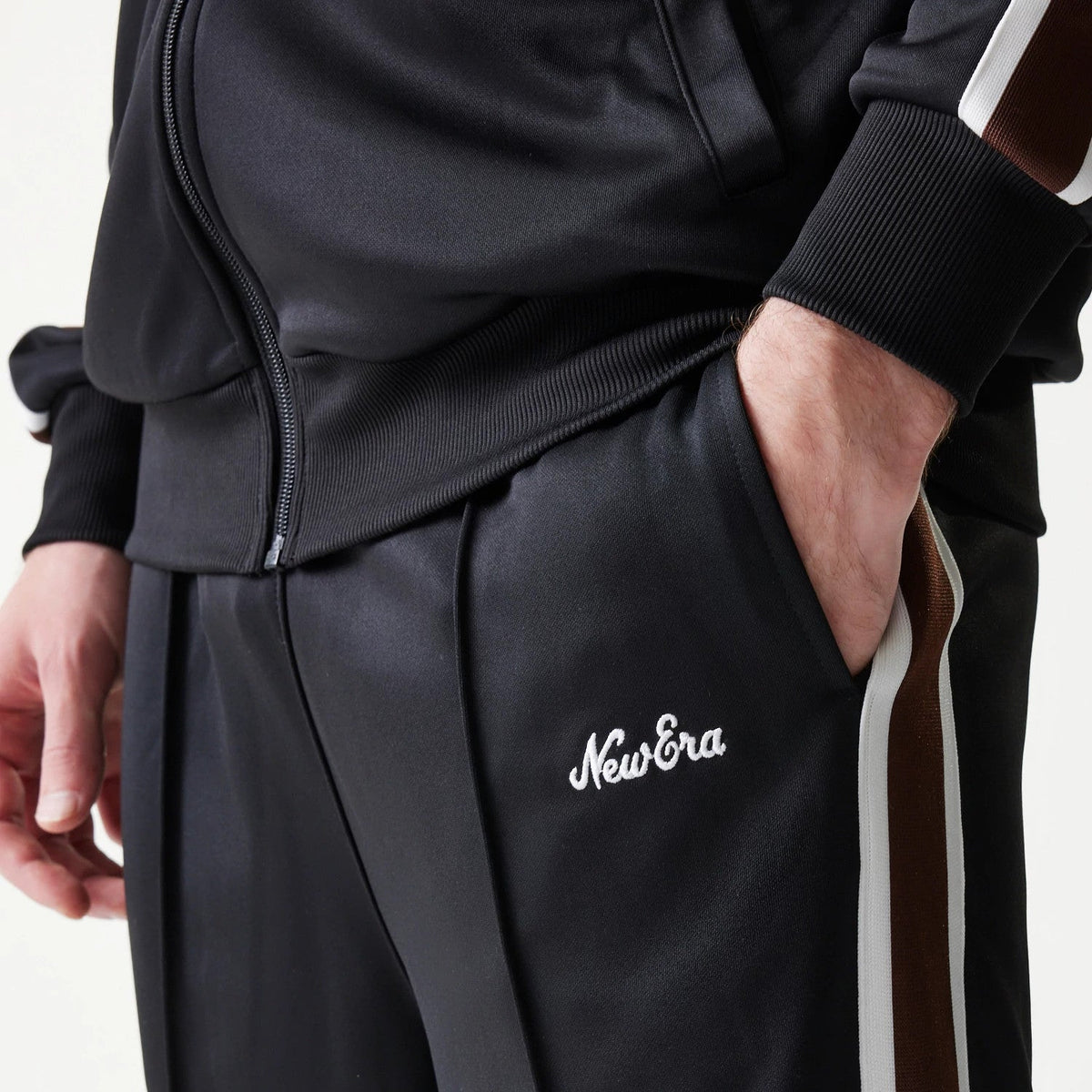 New Era Script Black Straight Leg Joggers-klyvox
