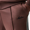 New Era Script Brown Straight Leg Joggers-klyvox