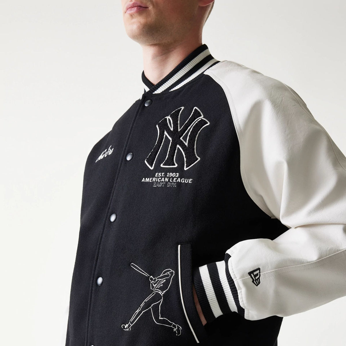New York Yankees MLB Black Varsity Jacket-klyvox