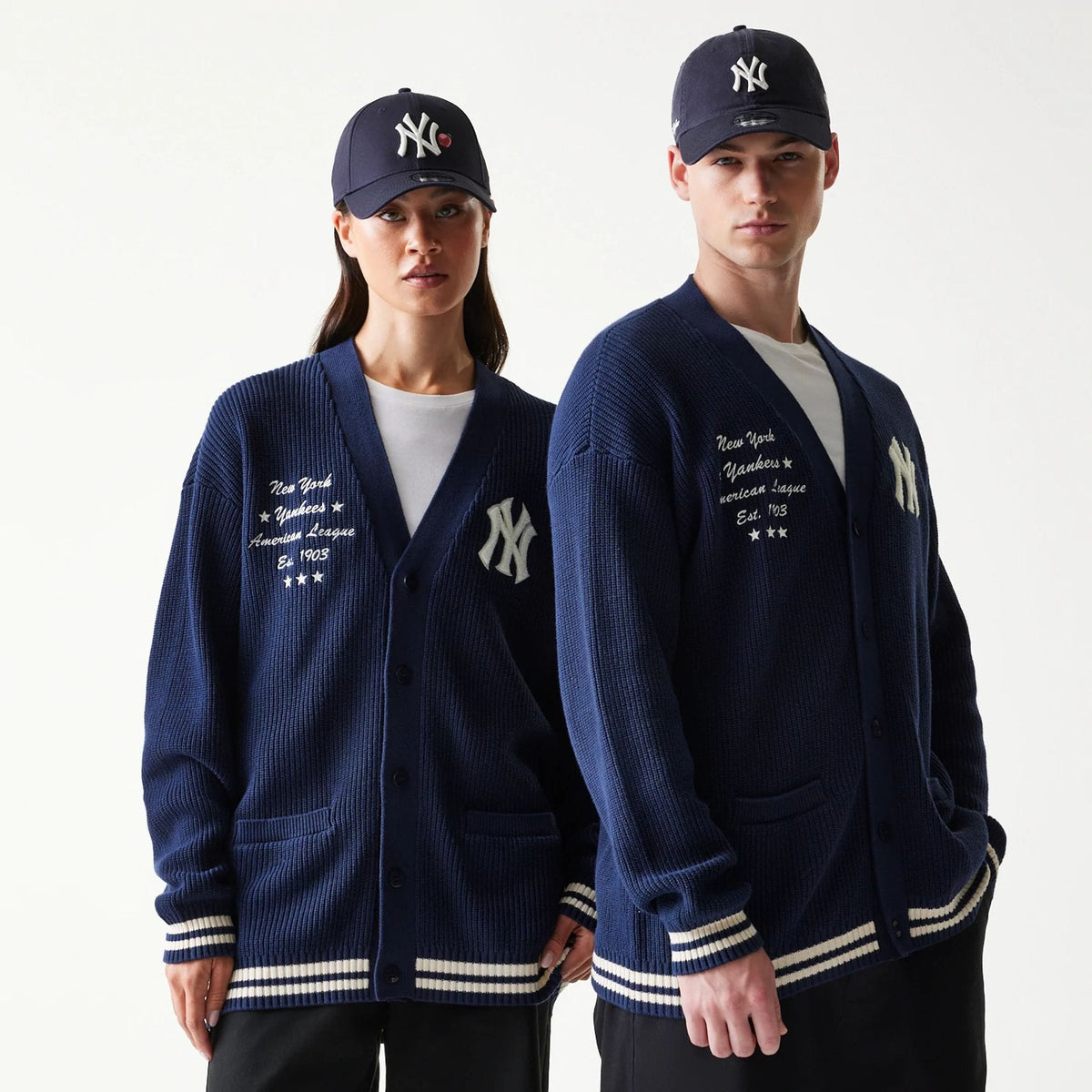 New York Yankees MLB Collegiate Navy Cardigan-klyvox