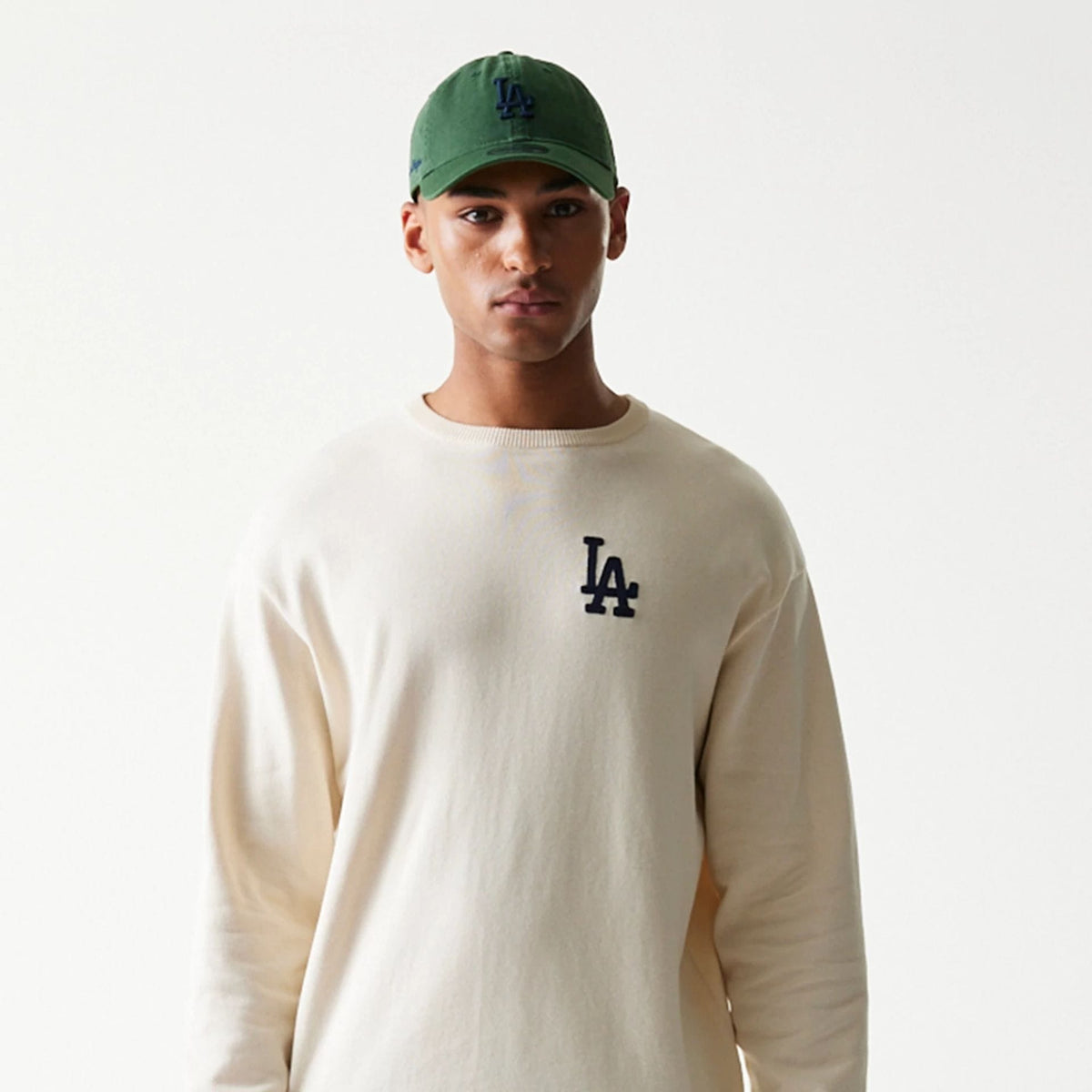 LA Dodgers MLB Essential Open White Knitted Sweater-klyvox