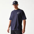 New York Yankees MLB Baseball Graphic Navy Oversized T-Shirt-klyvox