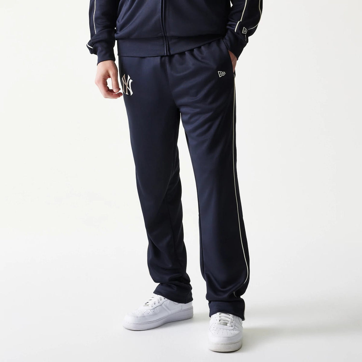 New York Yankees MLB Piping Navy Straight Leg Joggers-klyvox