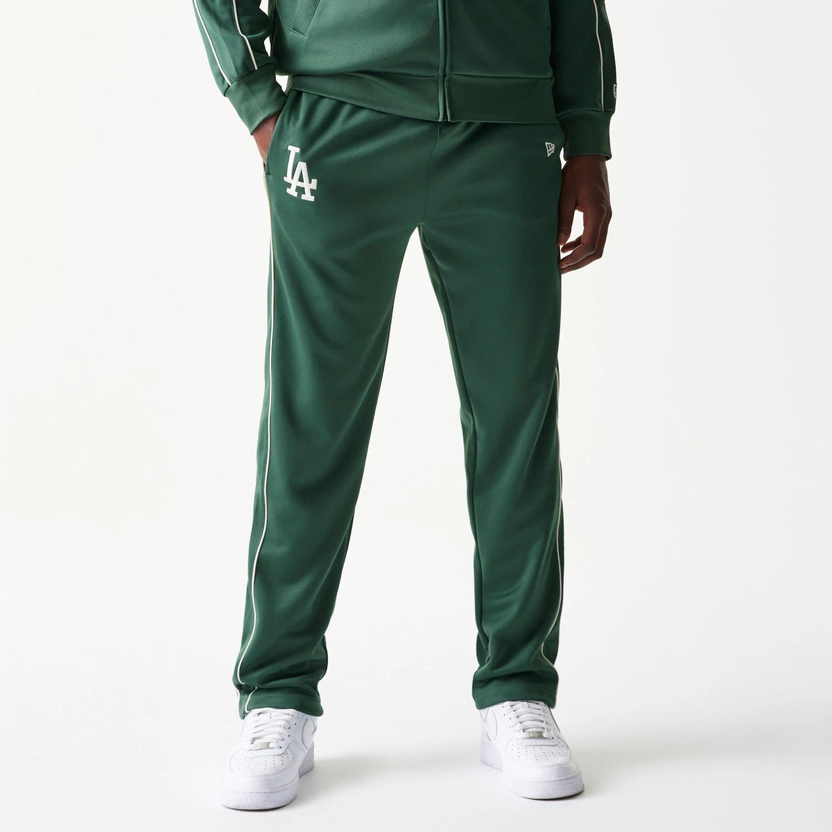 LA Dodgers MLB Piping Dark Green Straight Leg Joggers-klyvox
