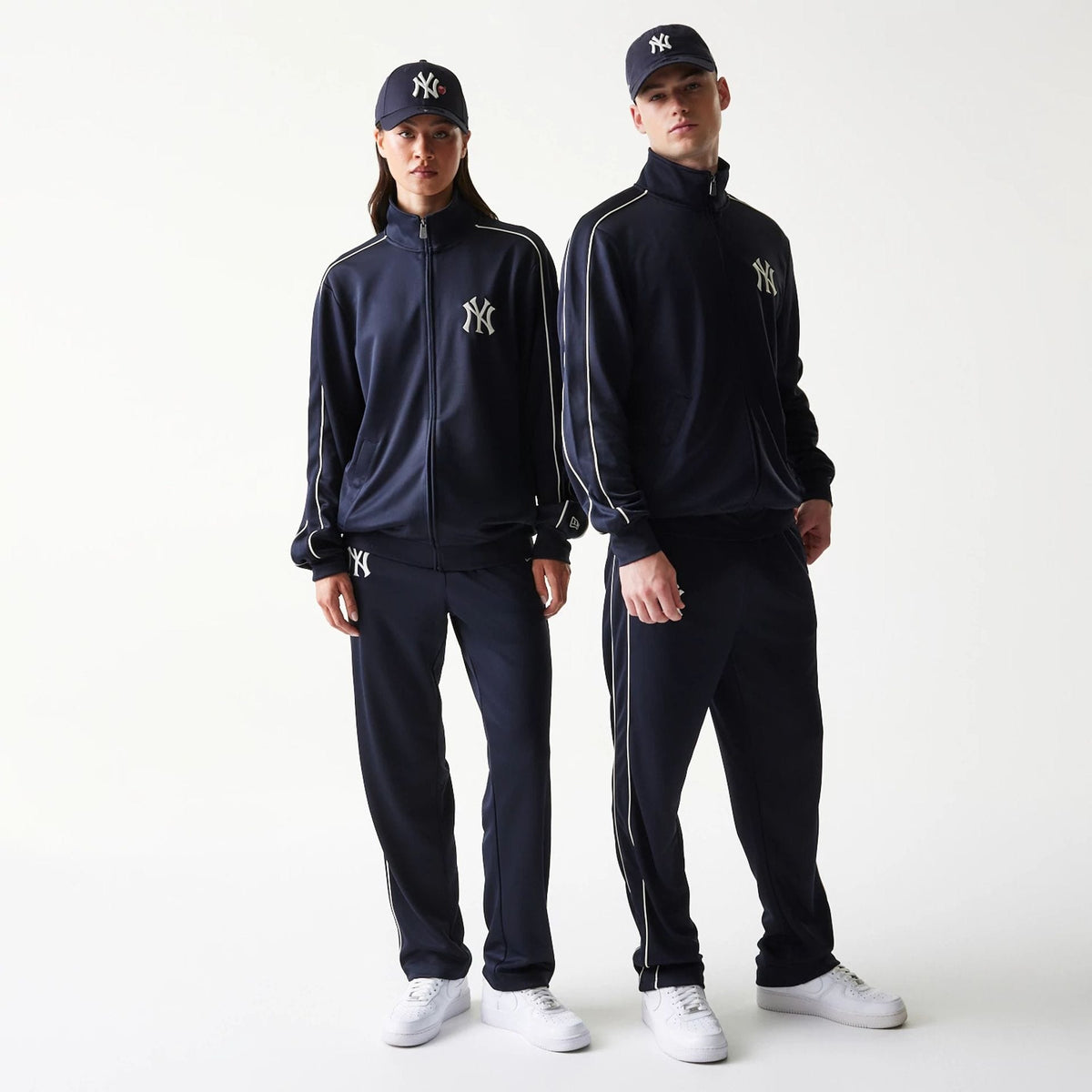 New York Yankees MLB Piping Navy Track Jacket-klyvox