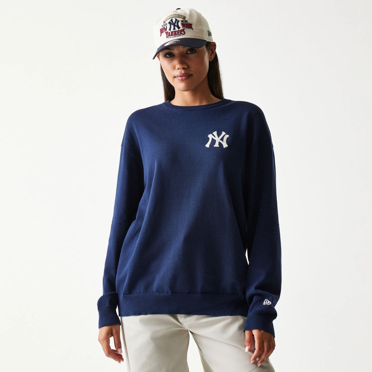 New York Yankees MLB Essential Navy Knitted Sweater-klyvox