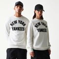 New York Yankees MLB Graphic Pastel Grey Oversized Crew Neck Sweater-klyvox