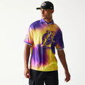 LA Lakers NBA All Over Print Purple T-Shirt-klyvox