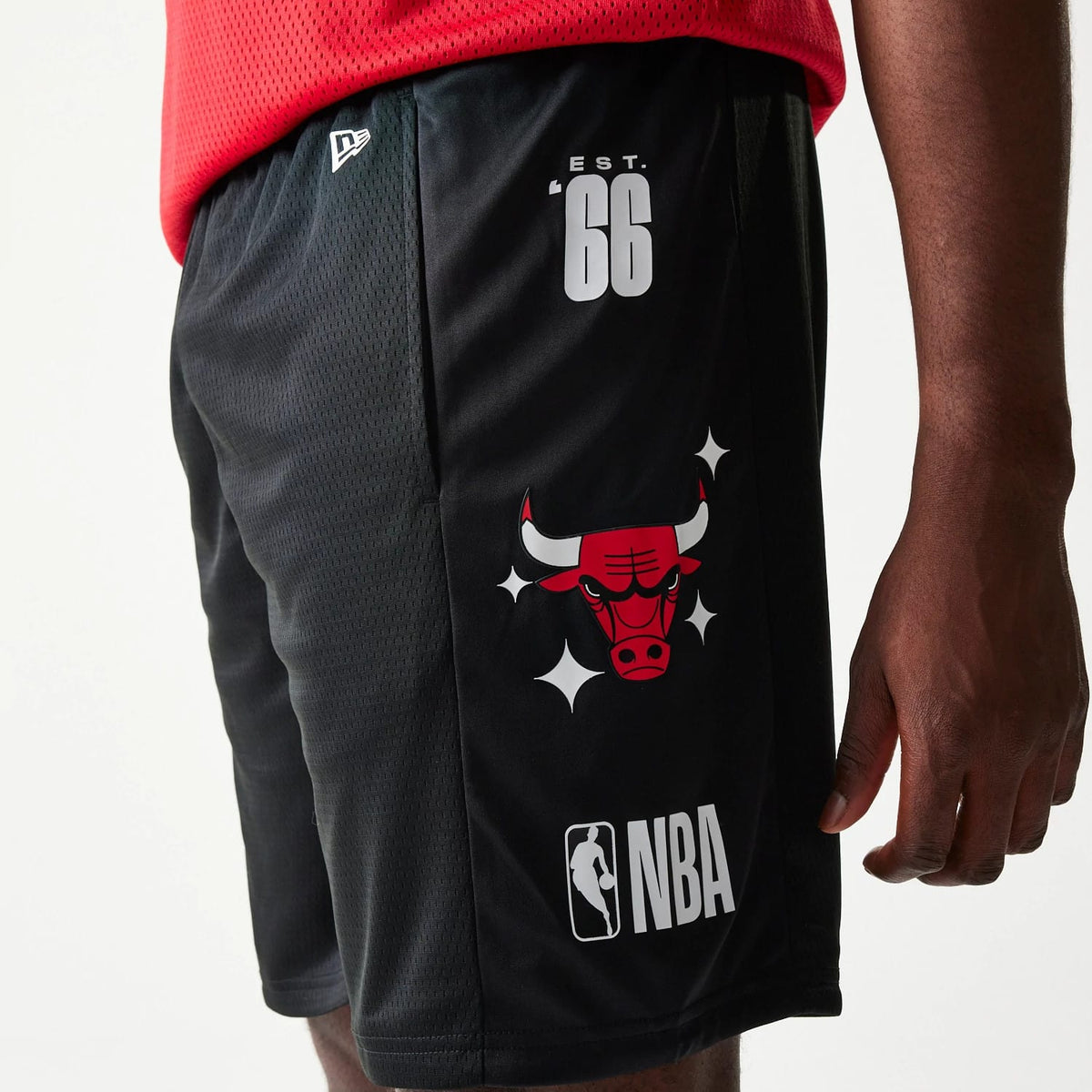 Chicago Bulls NBA Mesh Black Shorts-klyvox
