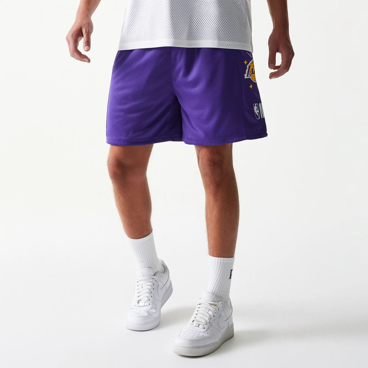 LA Lakers NBA Mesh Purple Shorts-klyvox