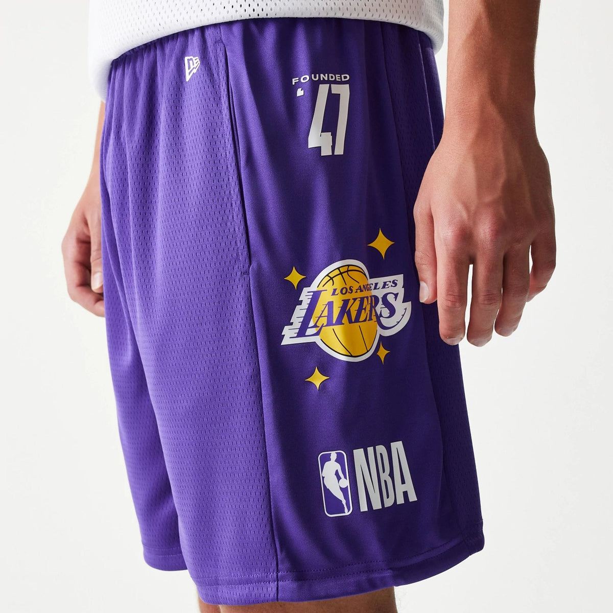 LA Lakers NBA Mesh Purple Shorts-klyvox