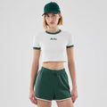 Womens New Era White Cropped Slim T-shirt-klyvox