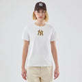New York Yankees Womens MLB Infill White T-shirt-klyvox