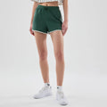 Womens New Era Dark Green Track Shorts-klyvox