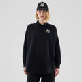 New York Yankees Womens MLB Shirt Black Long Sleeve Shirt-klyvox