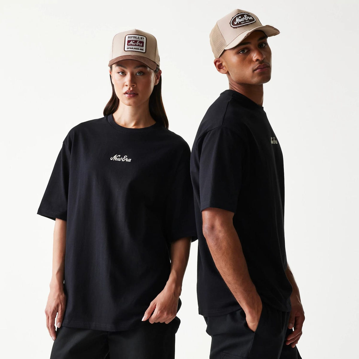New Era Script Black T-Shirt-klyvox