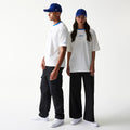 New Era Script White Oversized T-Shirt-klyvox