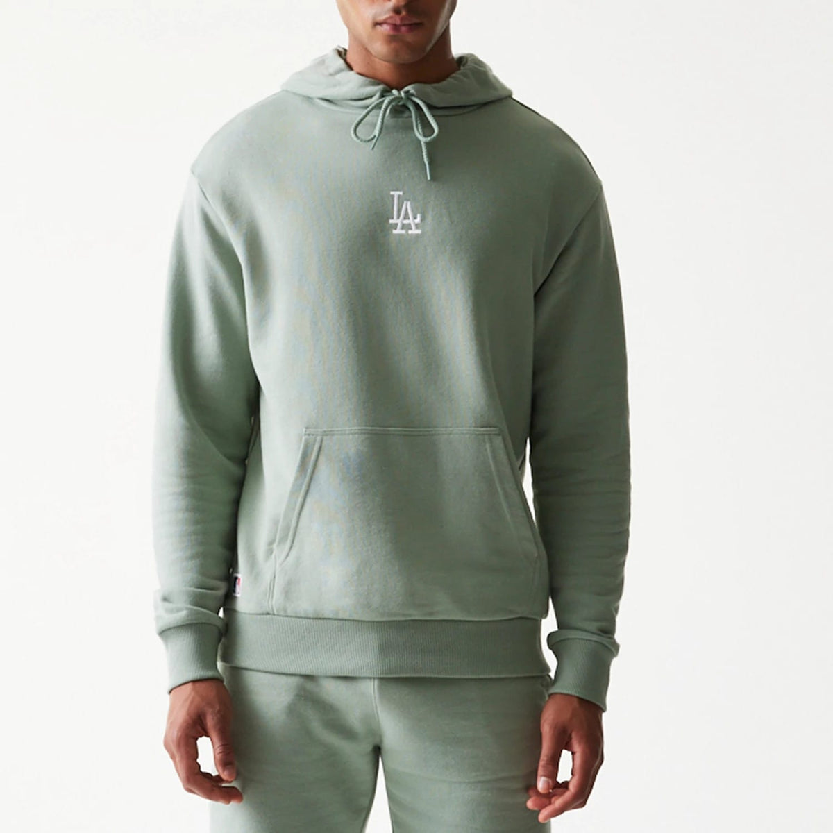 LA Dodgers MLB Midi Pastel Green Oversized Pullover Hoodie-klyvox