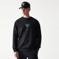 Chicago Bulls NBA Black Oversized Crew Neck Sweater-klyvox