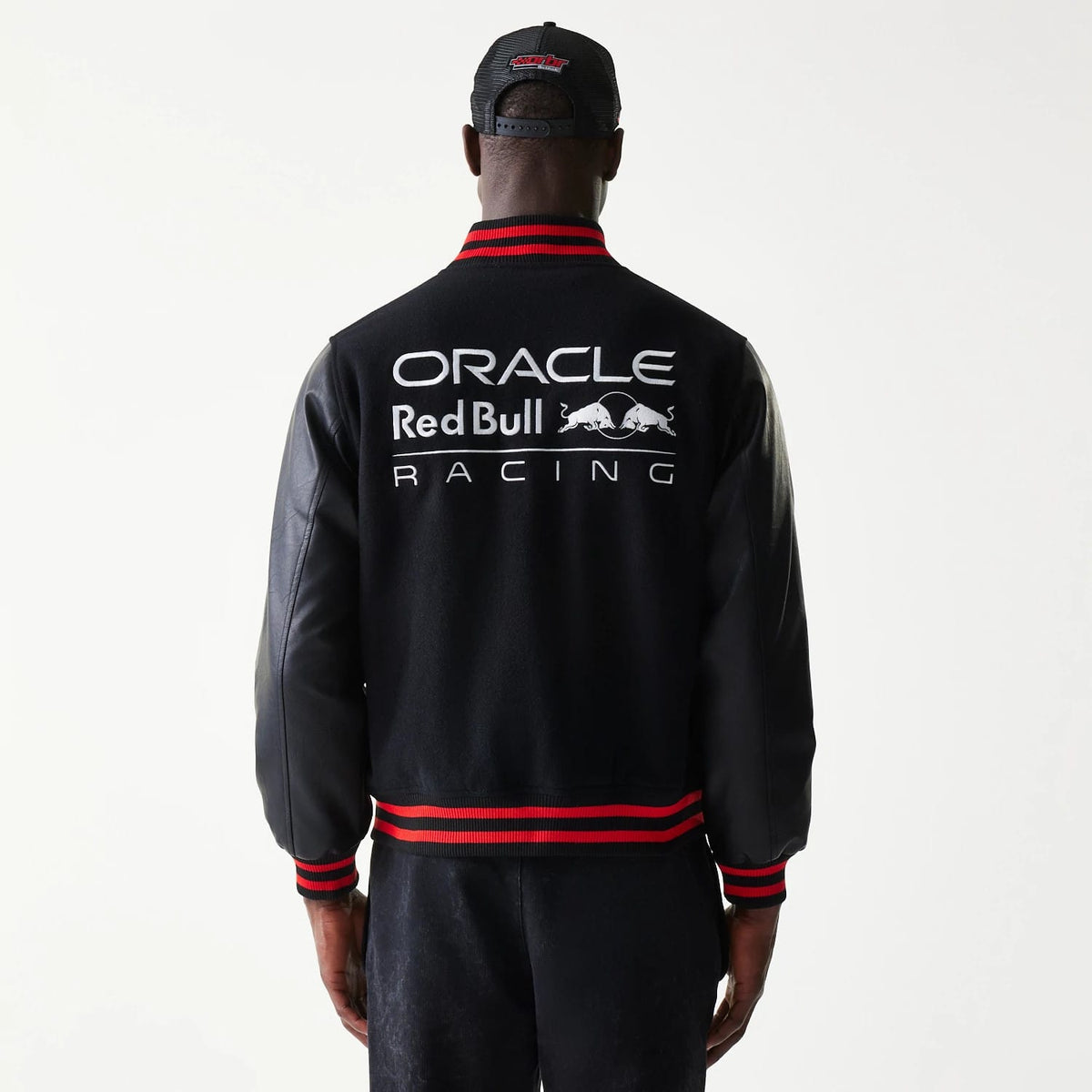 Red Bull Racing Black Varsity Jacket-klyvox