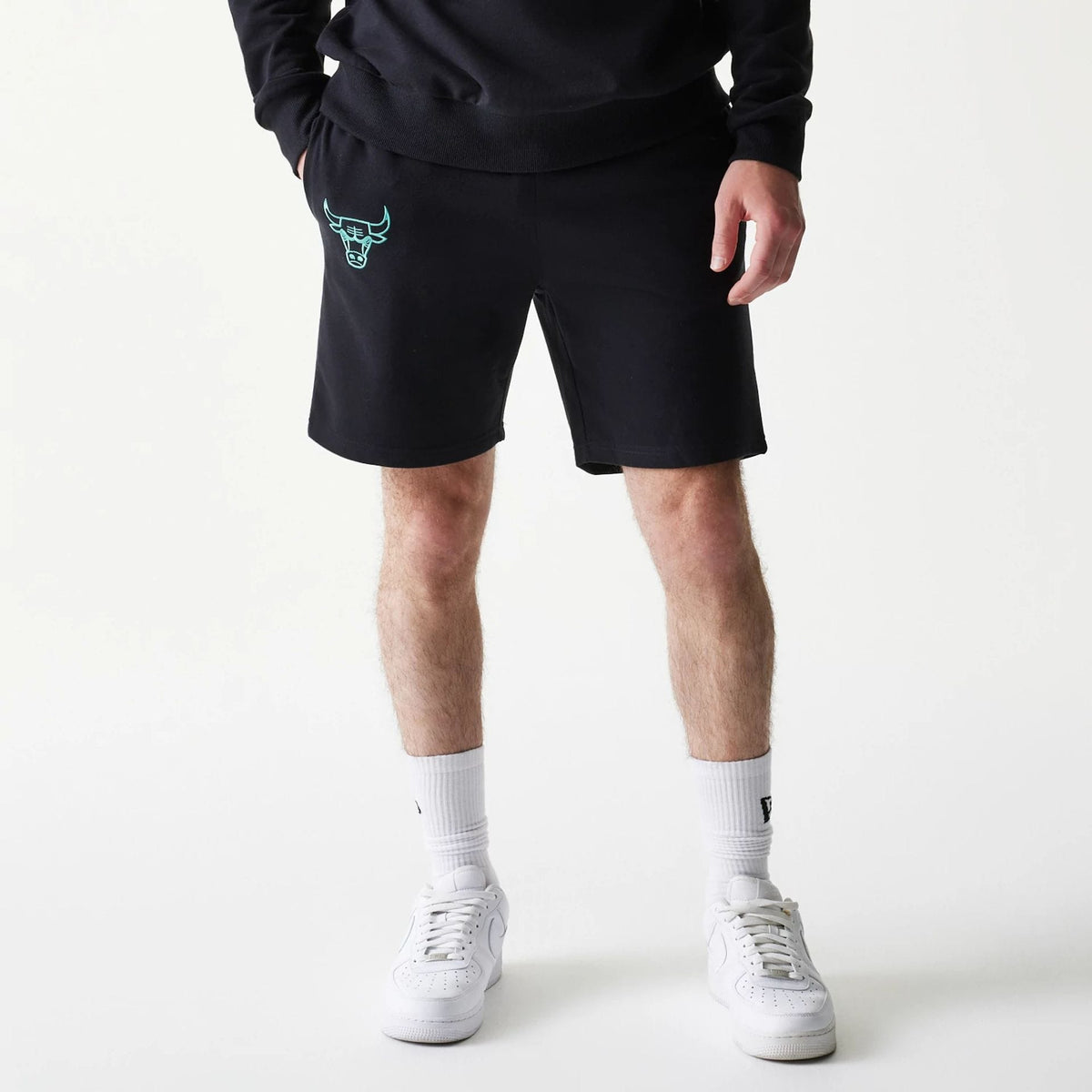 Chicago Bulls NBA League Essential Black Shorts-klyvox