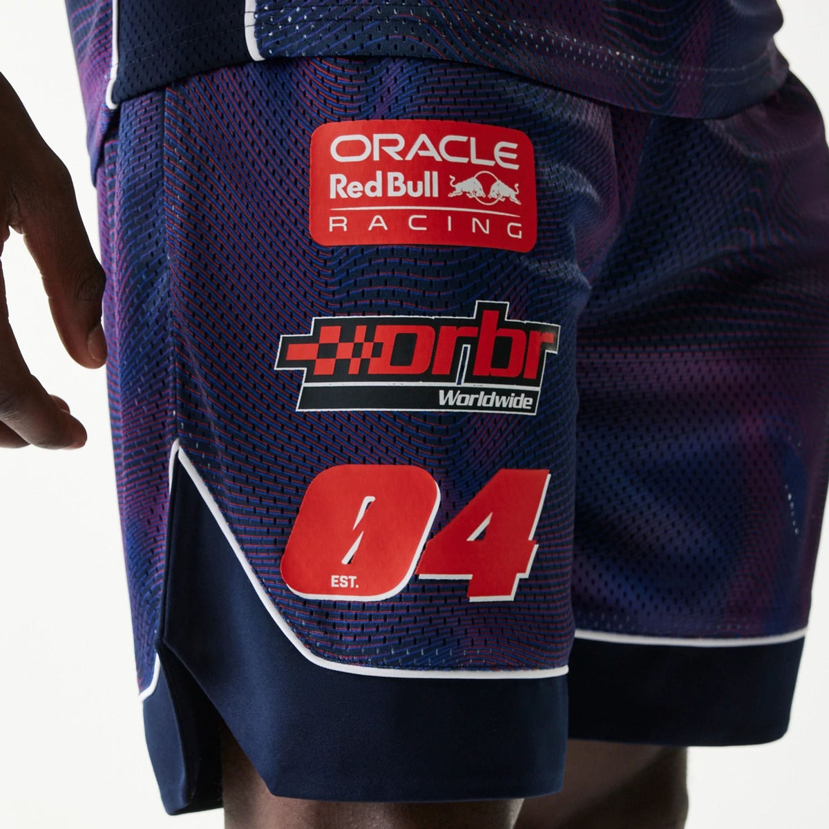 Red Bull Racing Dark Blue Oversized Mesh Shorts-klyvox
