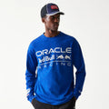 Red Bull Racing Linear Graphic Blue Long Sleeve T-Shirt-klyvox