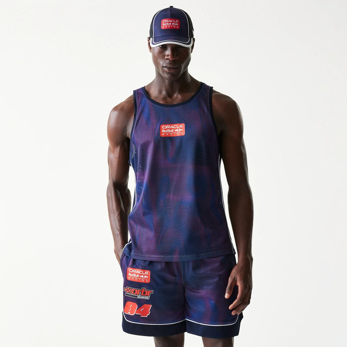 Red Bull Racing Dark Blue Mesh Tank Top-klyvox