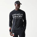 Red Bull Racing Linear Graphic Black Long Sleeve T-Shirt-klyvox