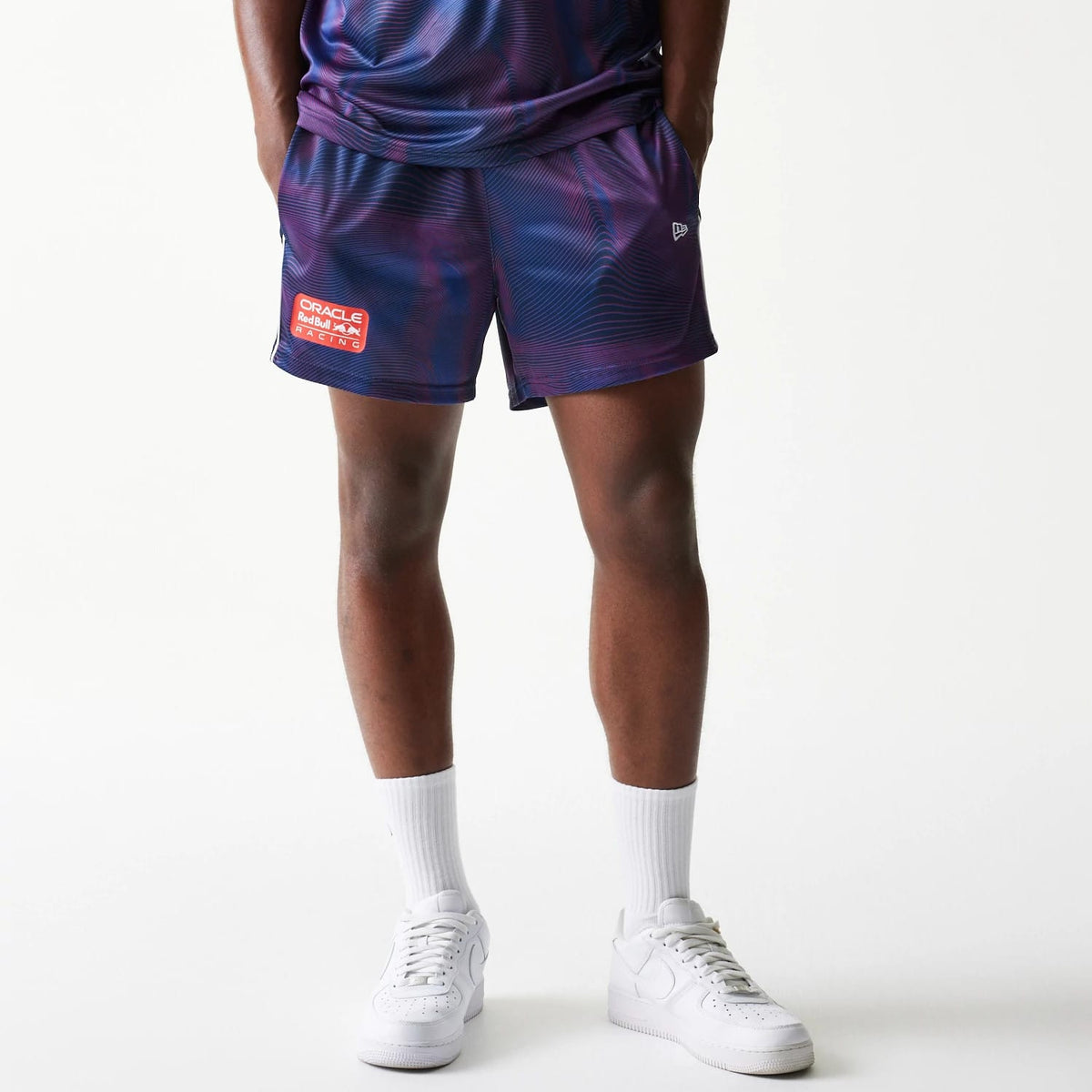 Red Bull Racing All Over Print Dark Blue Football Shorts-klyvox