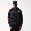 Red Bull Racing Graphic Black Dropped Shoulder Full Zip Hoodie-klyvox