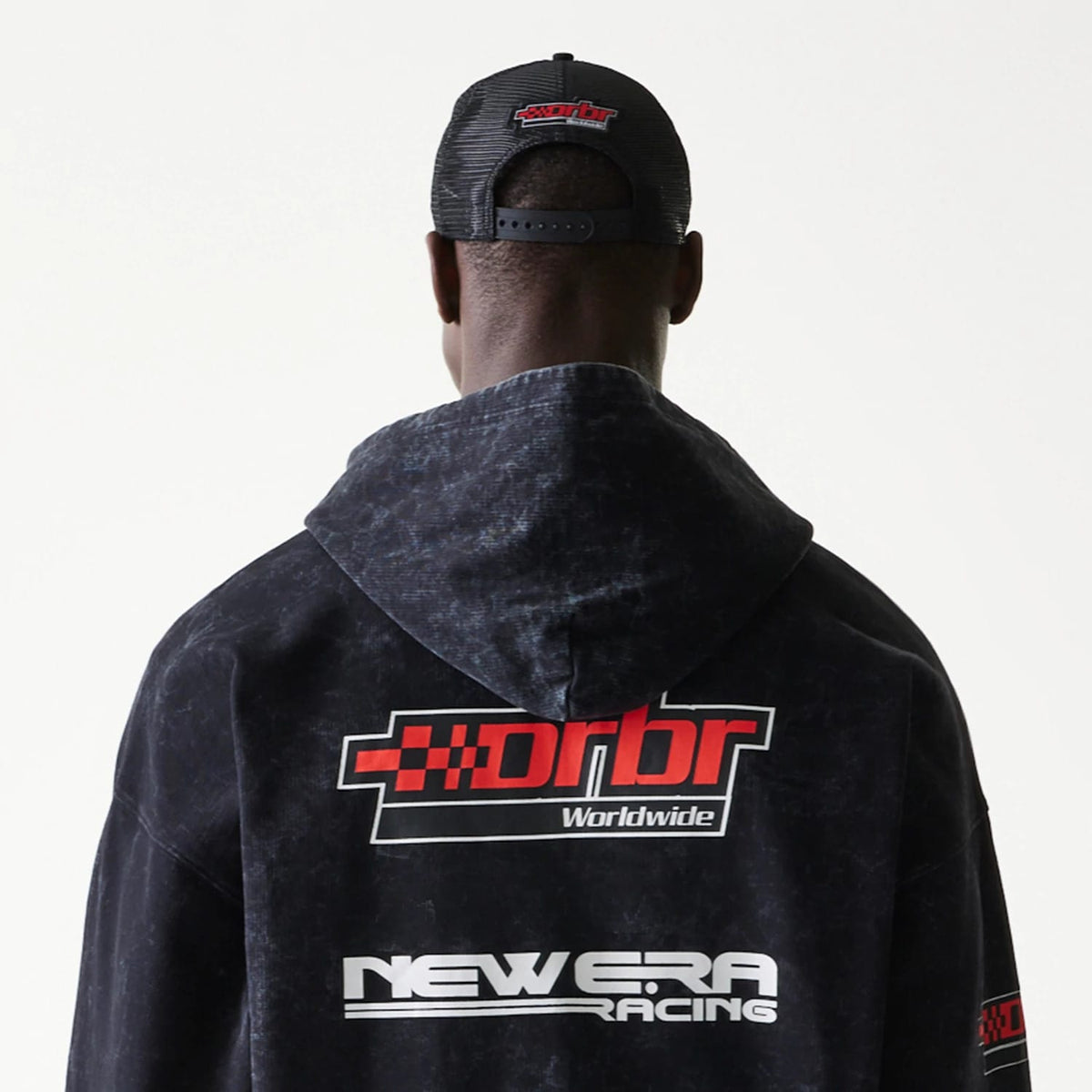 Red Bull Racing Graphic Black Dropped Shoulder Full Zip Hoodie-klyvox