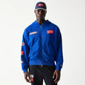 Red Bull Racing Graphic Blue Dropped Shoulder Full Zip Hoodie-klyvox